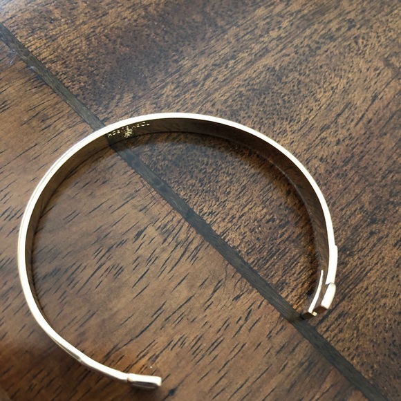 Vintage HTF Tory Burch open bangle enamel T tip cuff bracelet - Picture 15 of 16